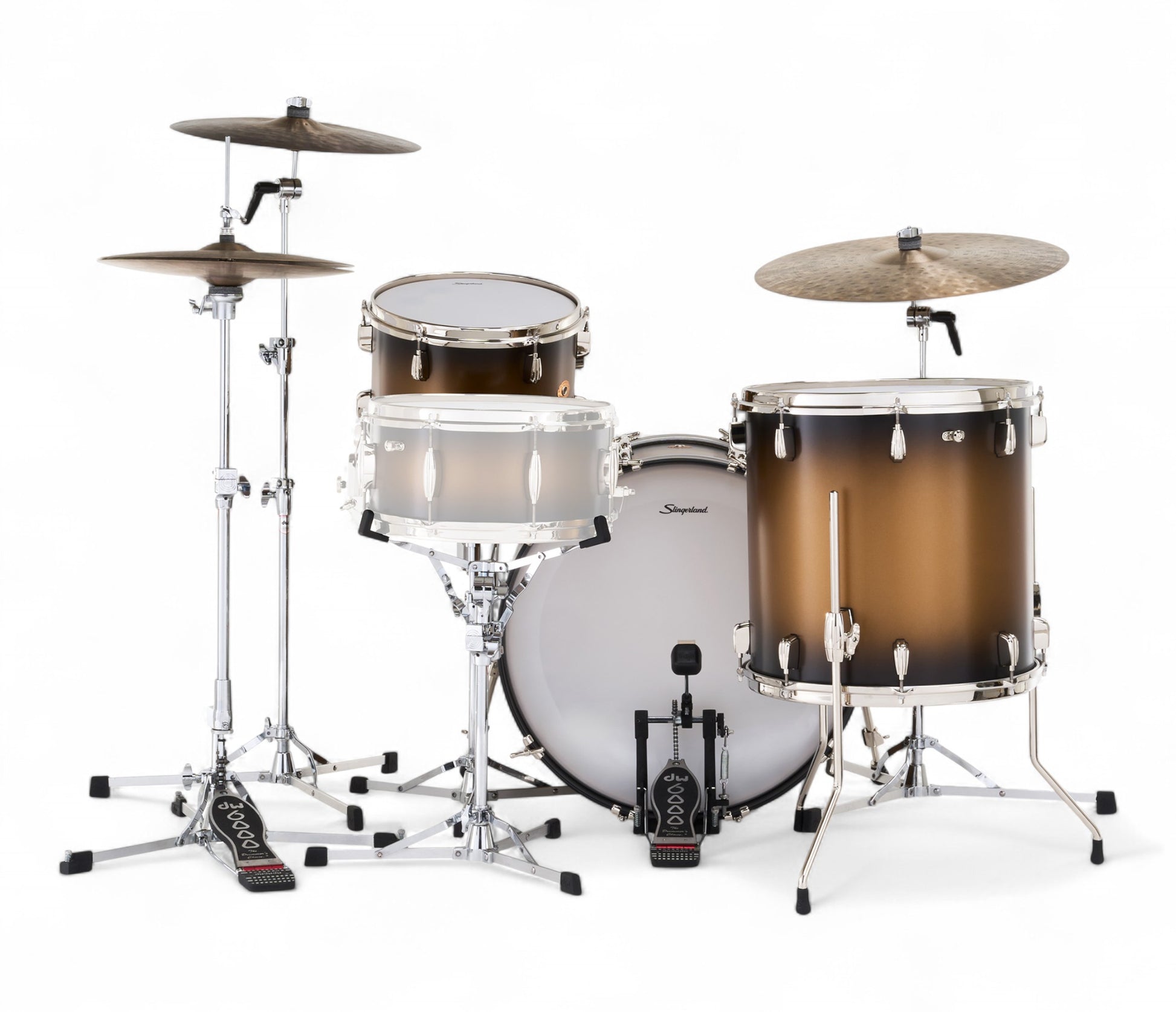 Slingerland Radio King 22" 3-Piece Shell Pack in Black & Gold Lacquer 22/13/17