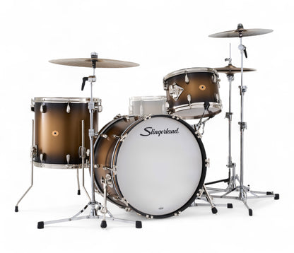 Slingerland Radio King 22" 3-Piece Shell Pack in Black & Gold Lacquer 22/13/21