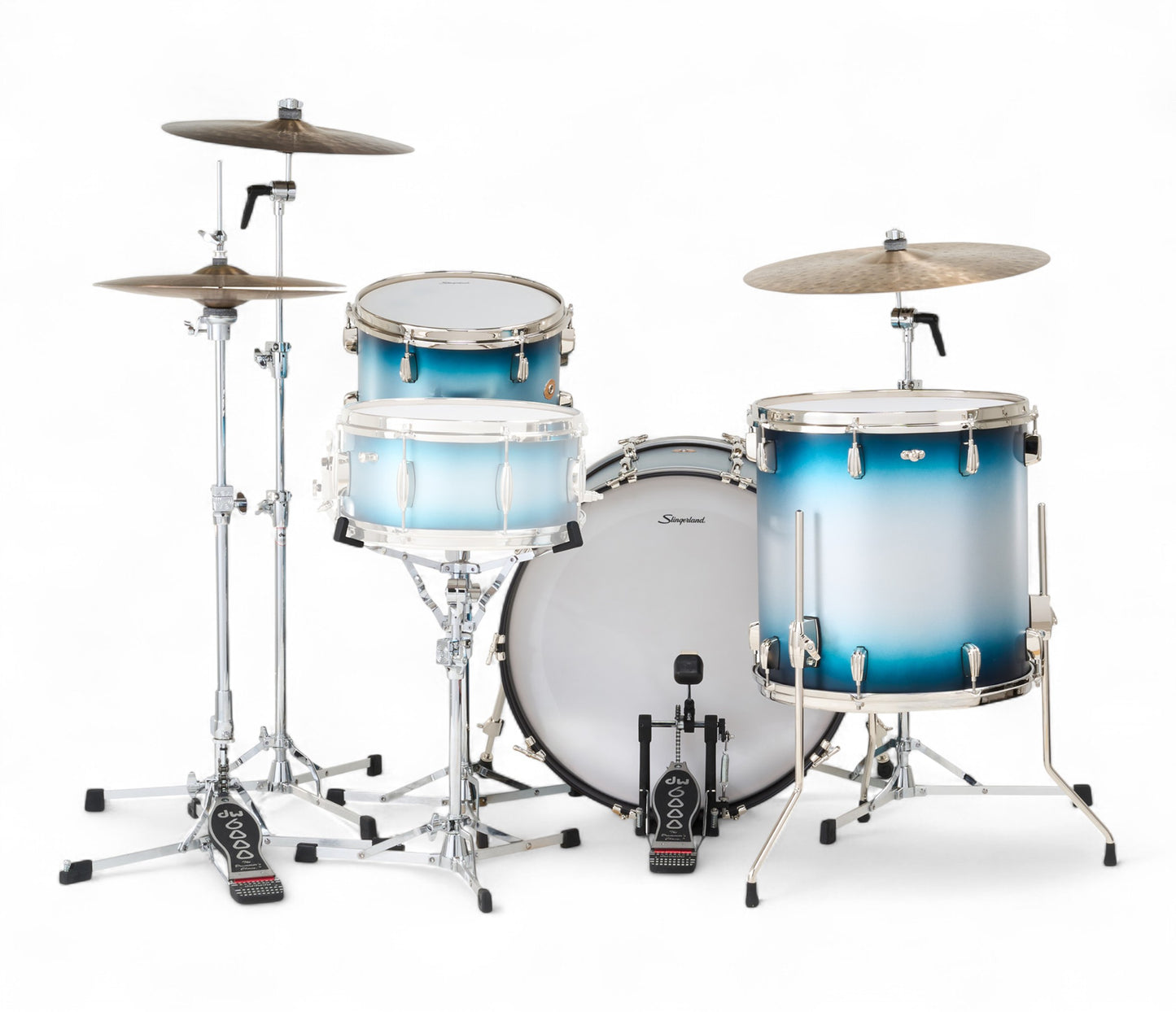 Slingerland Radio King 22" 3-Piece Shell Pack in Blue & Silver Lacquer 22/13/16
