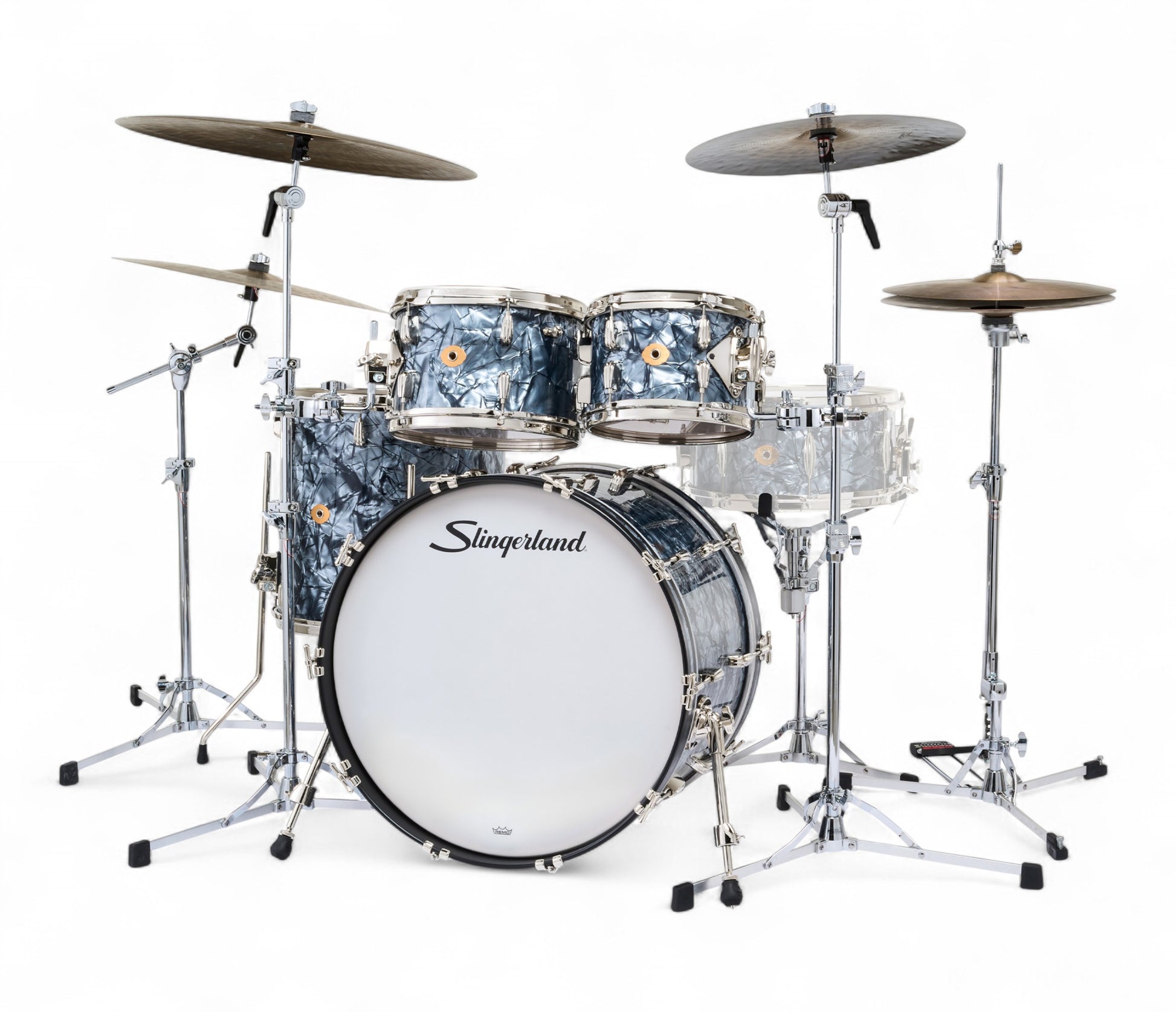 Slingerland Radio King 22" 4-Piece Shell Pack in Black Diamond Pearl 22/10/12/16