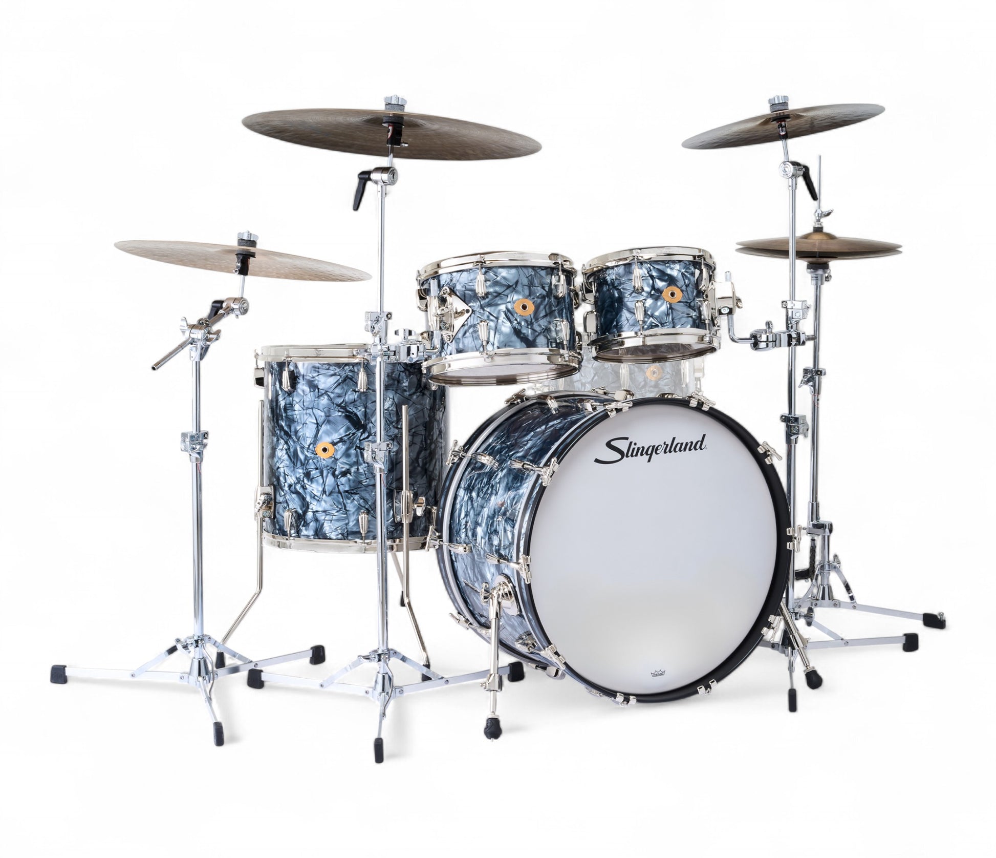 Slingerland Radio King 22" 4-Piece Shell Pack in Black Diamond Pearl 22/10/12/21