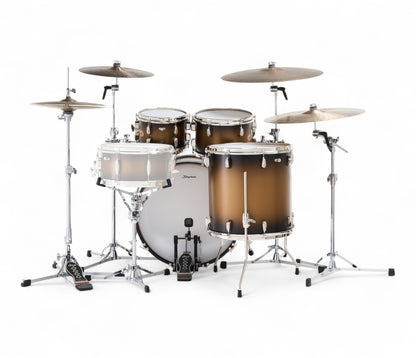 Slingerland Radio King 22" 4-Piece Shell Pack in Black & Gold Lacquer 22/10/12/17