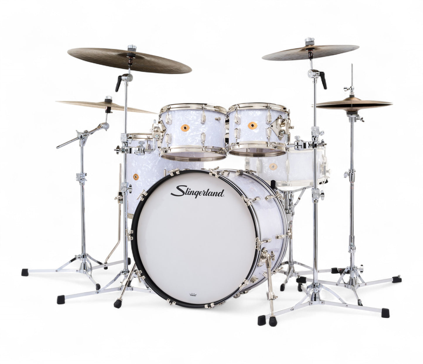 Slingerland Radio King 22" 4-Piece Shell Pack in White Marine Pearl 22/10/12/16