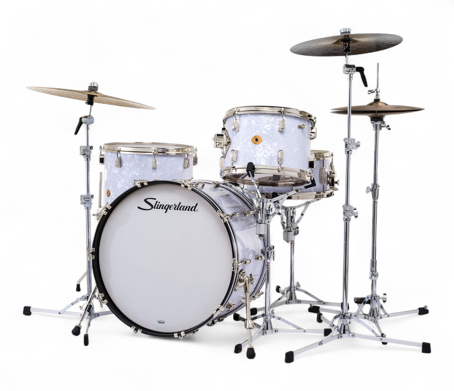 Slingerland Radio King 22" 4-Piece Shell Pack w/ Snare in White Marine Pearl 22/13/16/6.5sn