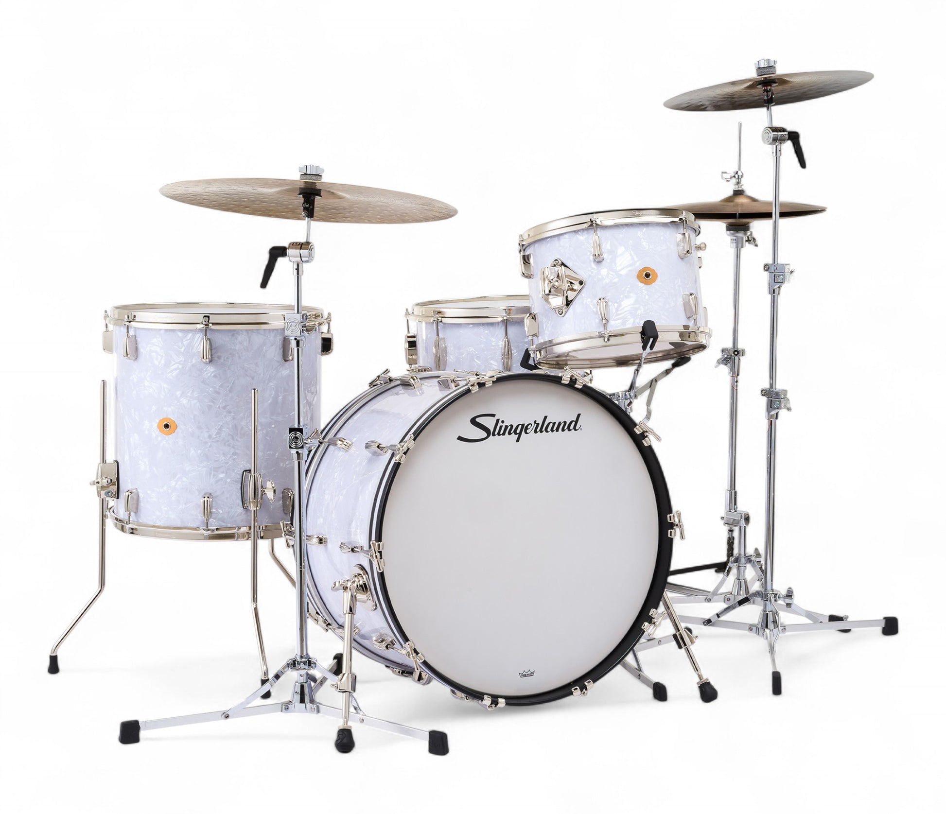 Slingerland Radio King 22" 4-Piece Shell Pack w/ Snare in White Marine Pearl 22/13/16/6.5sn