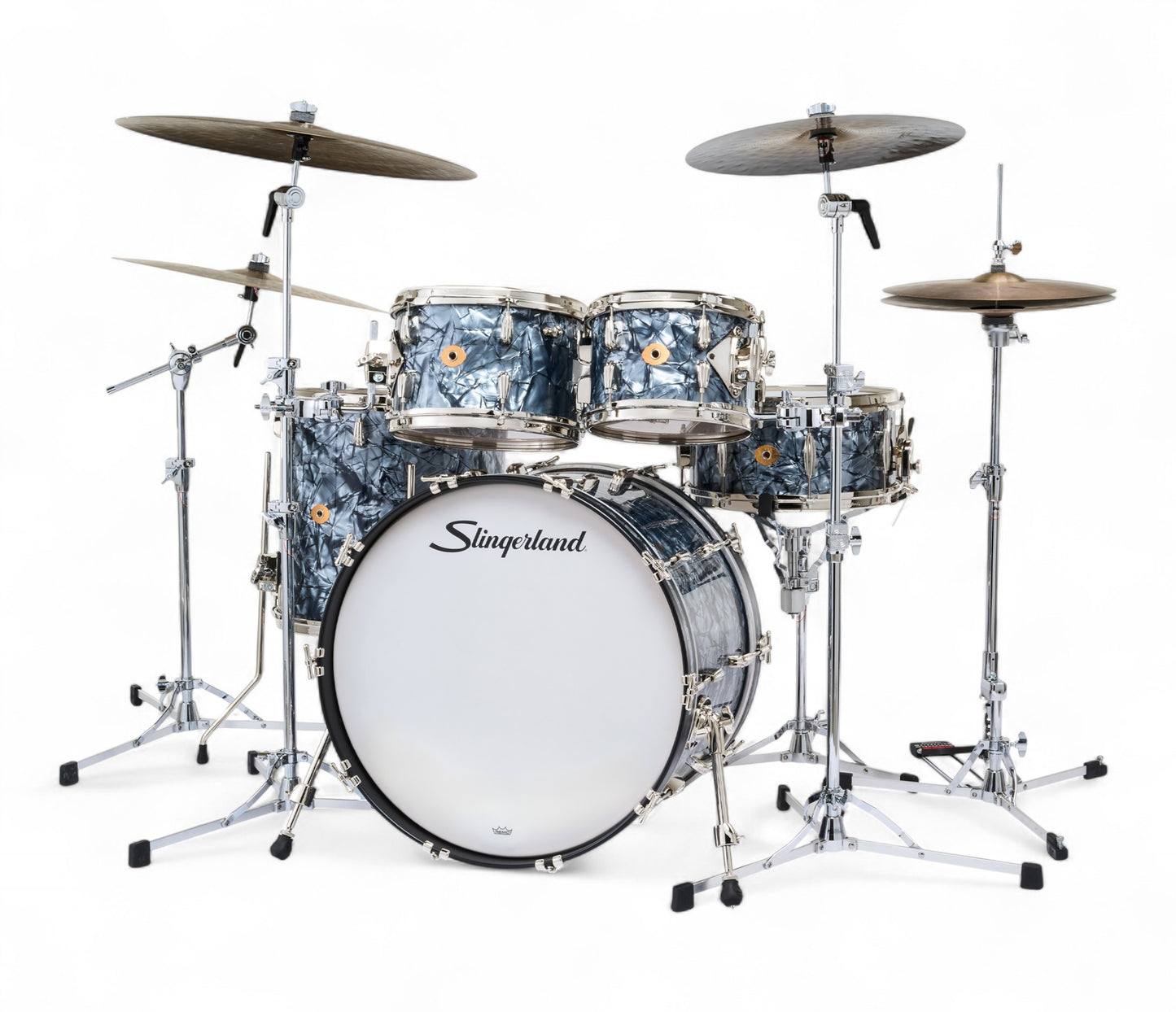 Slingerland Radio King 22" 5-Piece Shell Pack w/ Snare in Black Diamond Pearl 22/10/12/16/6.5sn
