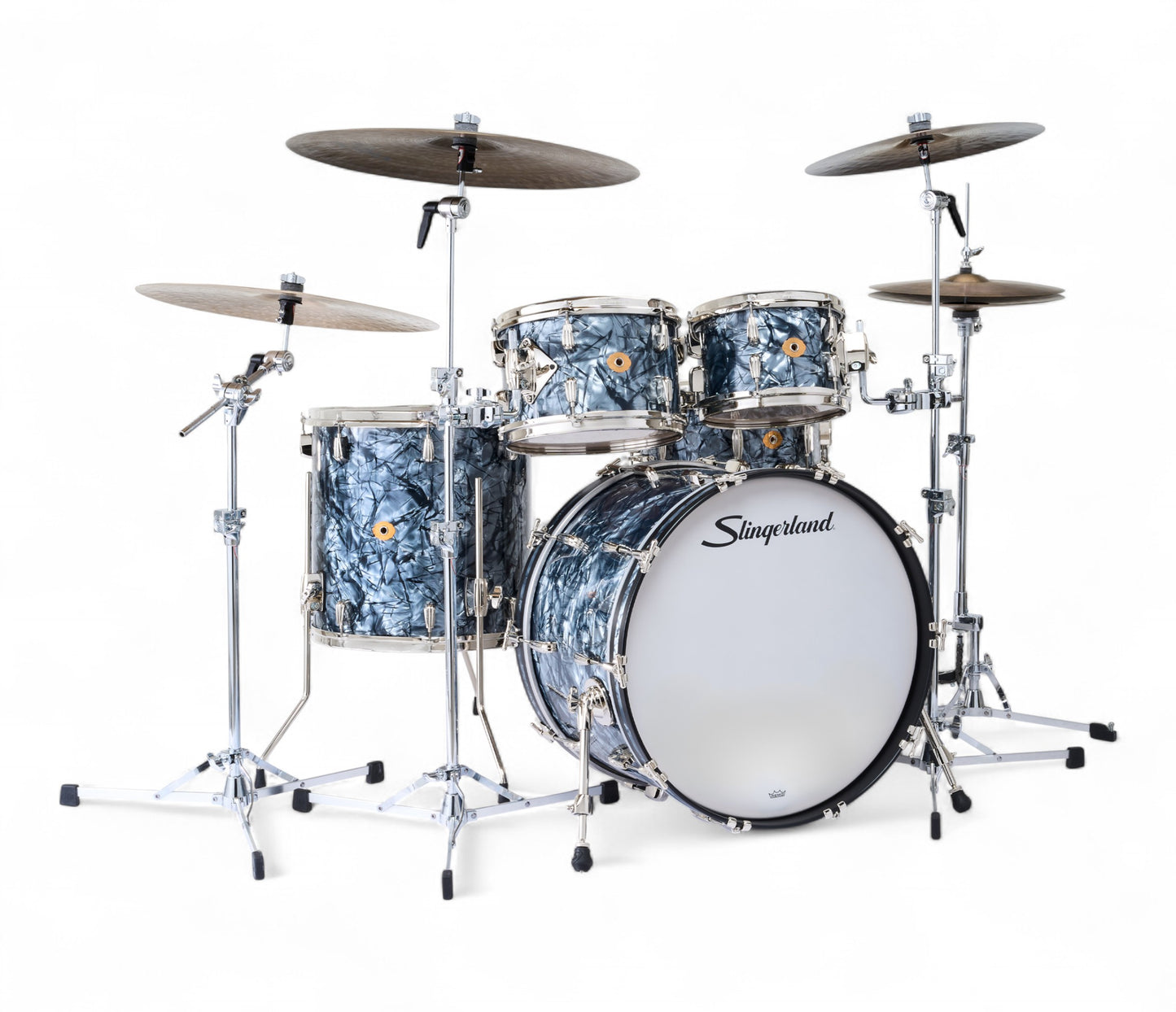 Slingerland Radio King 22" 5-Piece Shell Pack w/ Snare in Black Diamond Pearl 22/10/12/16/6.5sn