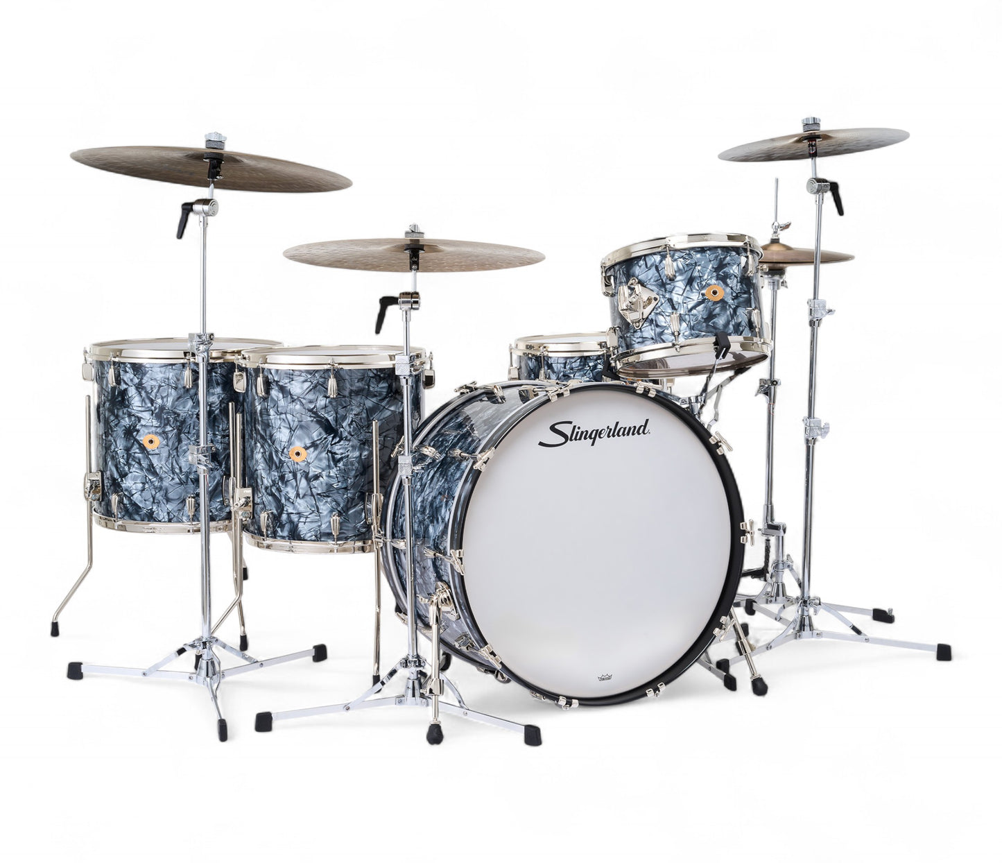 Slingerland Radio King 24" w/ Snare 5-Piece Shell Pack in Black Diamond Pearl 24/13/16/18/6.5sn