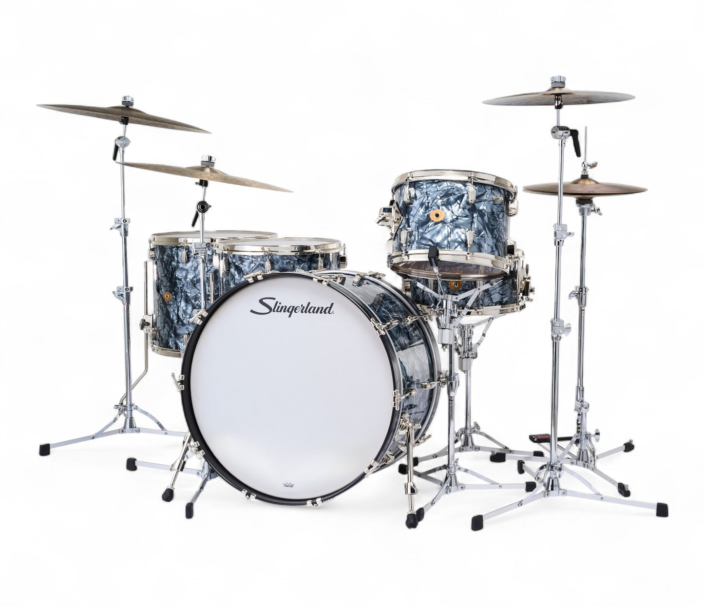 Slingerland Radio King 24" w/ Snare 5-Piece Shell Pack in Black Diamond Pearl 24/13/16/18/6.5sn