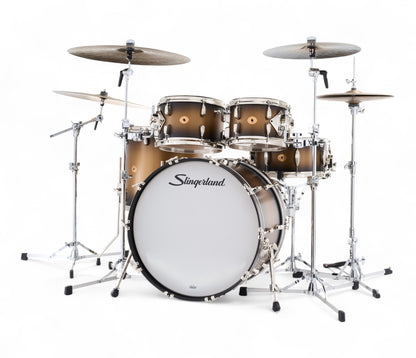 Slingerland Radio King 22" 5-Piece Shell Pack w/ Snare in Black & Gold Lacquer 22/10/12/16/6.5sn