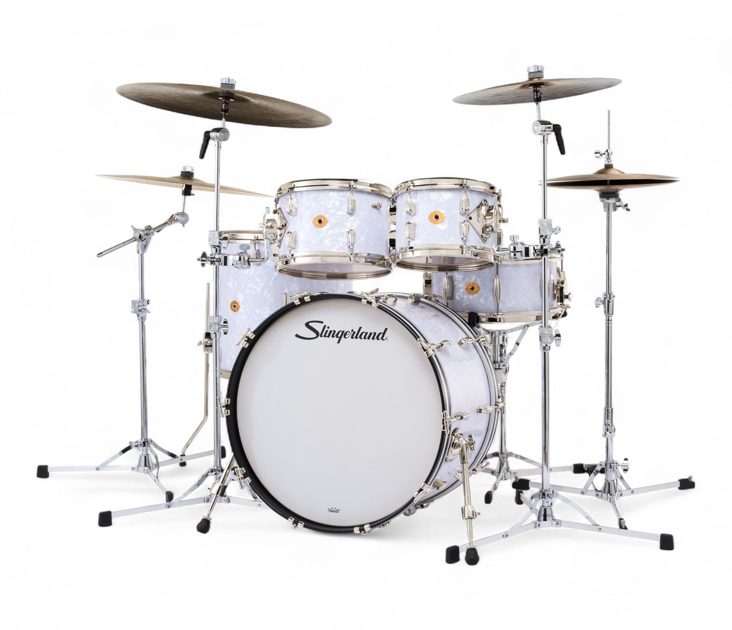 Slingerland Radio King 22" 5-Piece Shell Pack w/ Snare in White Marine Pearl 22/10/12/16/6.5sn