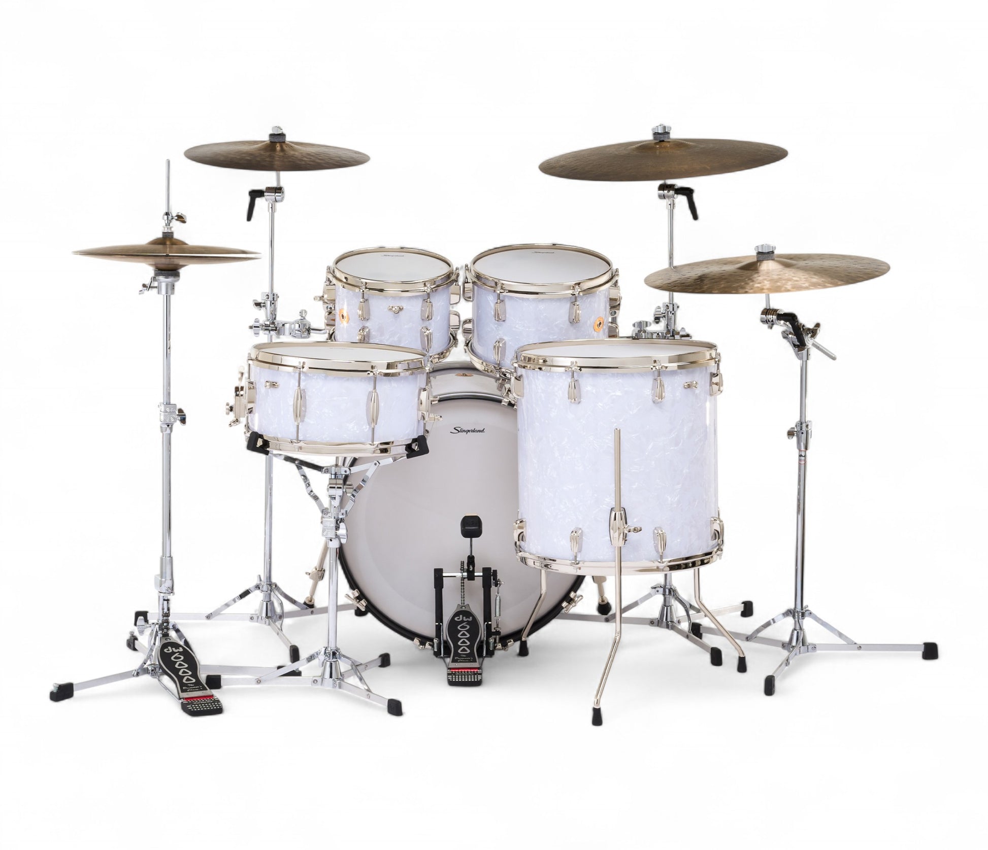Slingerland Radio King 22" 5-Piece Shell Pack w/ Snare in White Marine Pearl 22/10/12/16/6.5sn