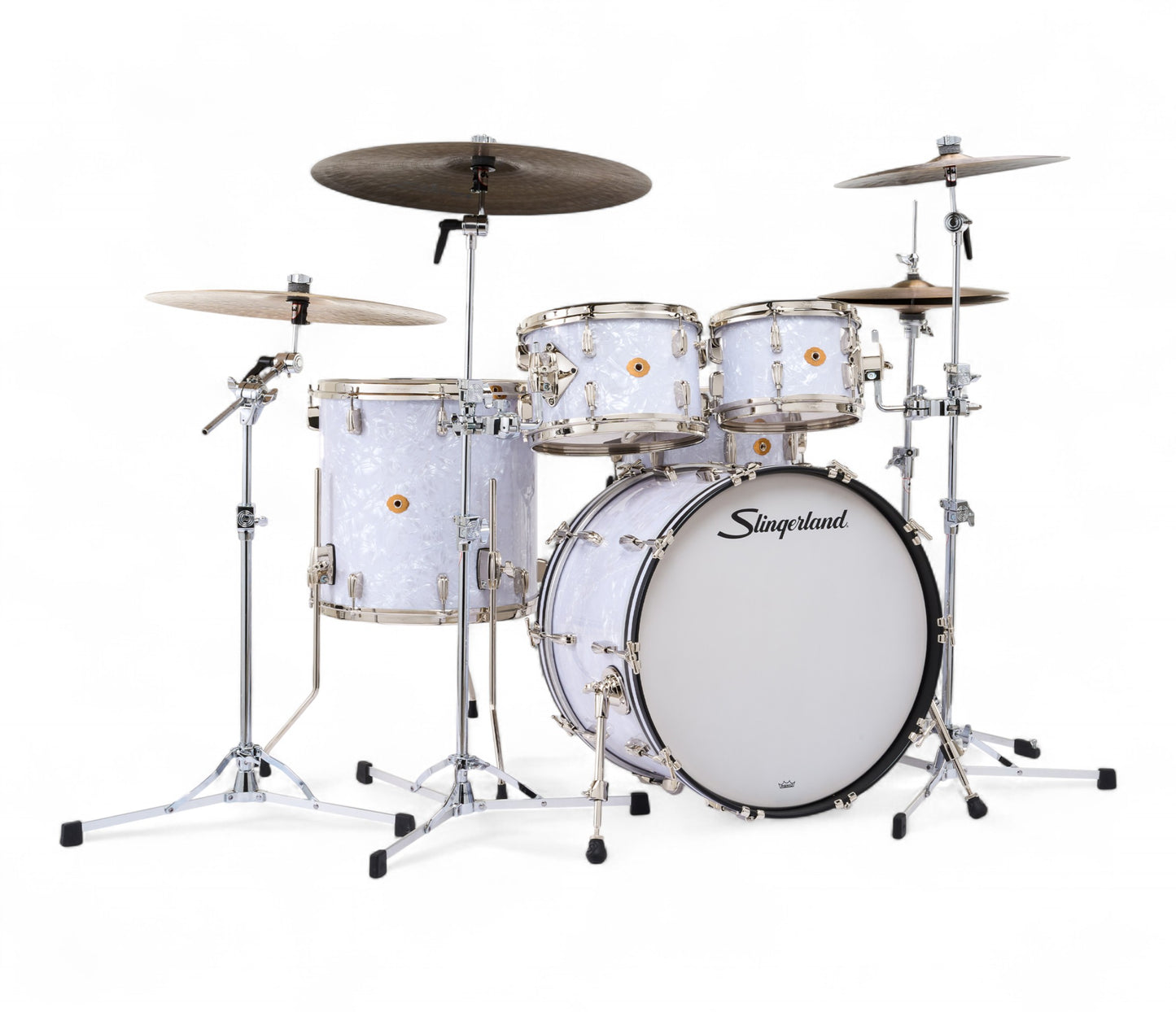 Slingerland Radio King 22" 5-Piece Shell Pack w/ Snare in White Marine Pearl 22/10/12/16/6.5sn