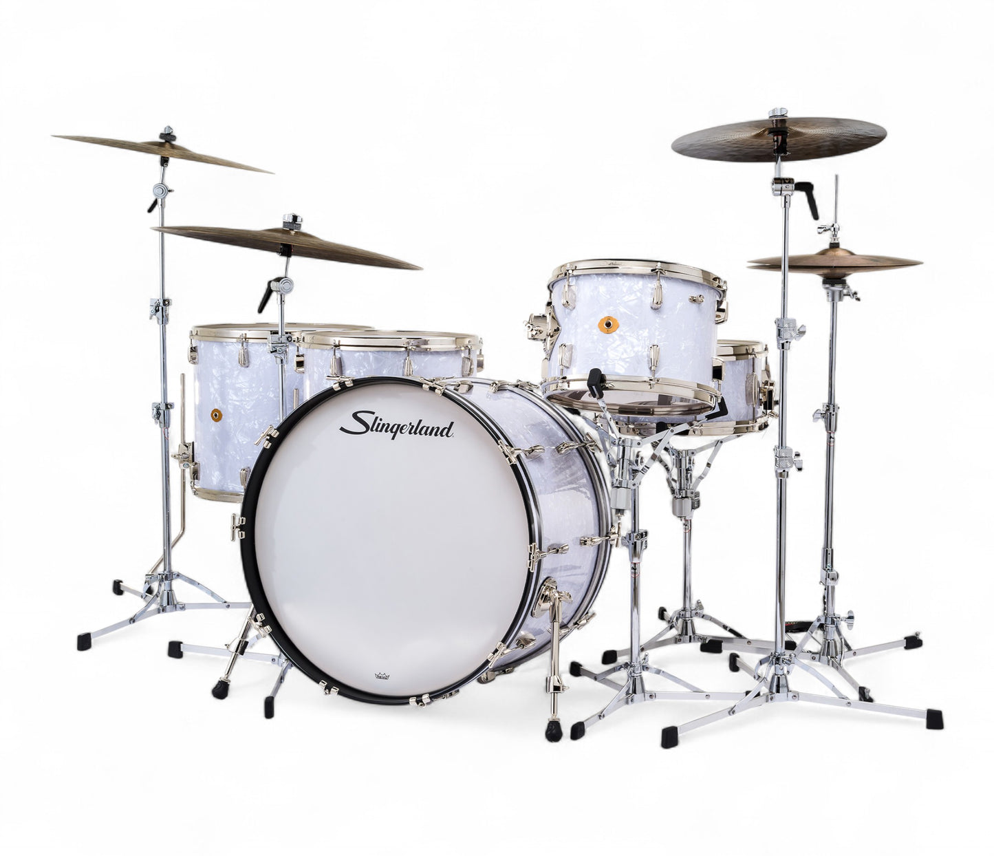 Slingerland Radio King 24" 5-Piece Shell Pack w/ Snare in White Marine Pearl 24/13/16/18/6.5sn