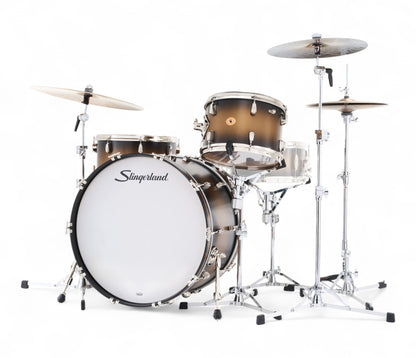 Slingerland Radio King 24" 3-Piece Shell Pack in Black & Gold Lacquer 24/13/16