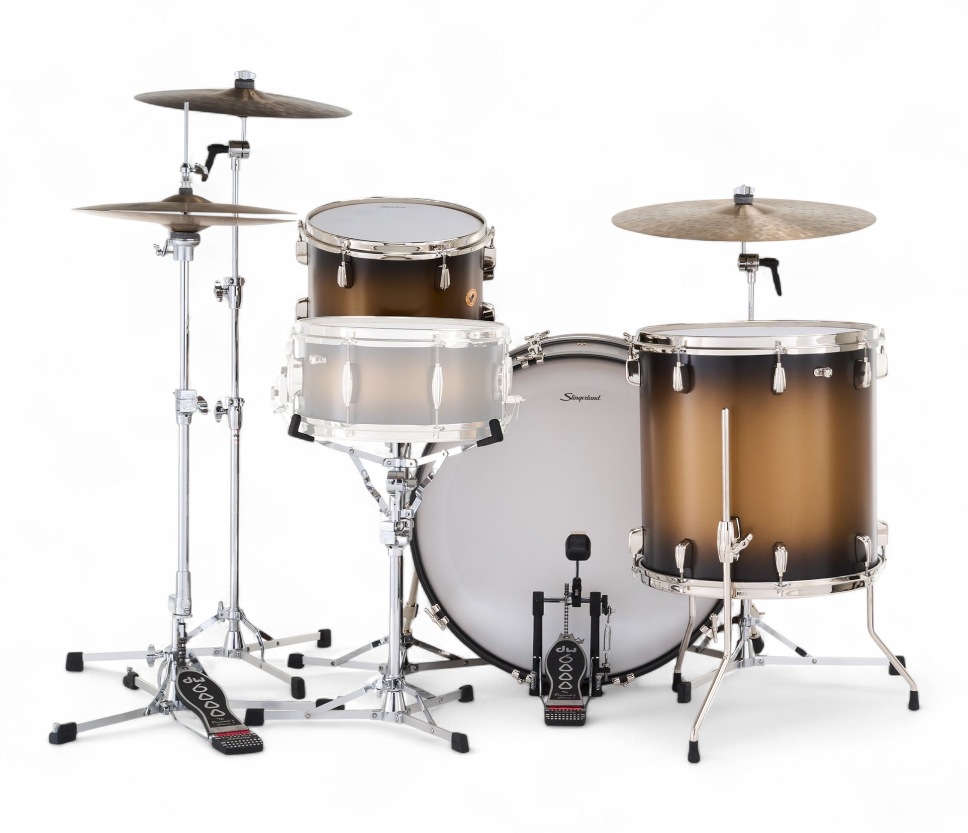Slingerland Radio King 24" 3-Piece Shell Pack in Black & Gold Lacquer 24/13/17