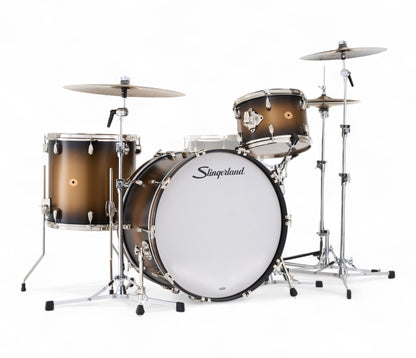 Slingerland Radio King 24" 3-Piece Shell Pack in Black & Gold Lacquer 24/13/21