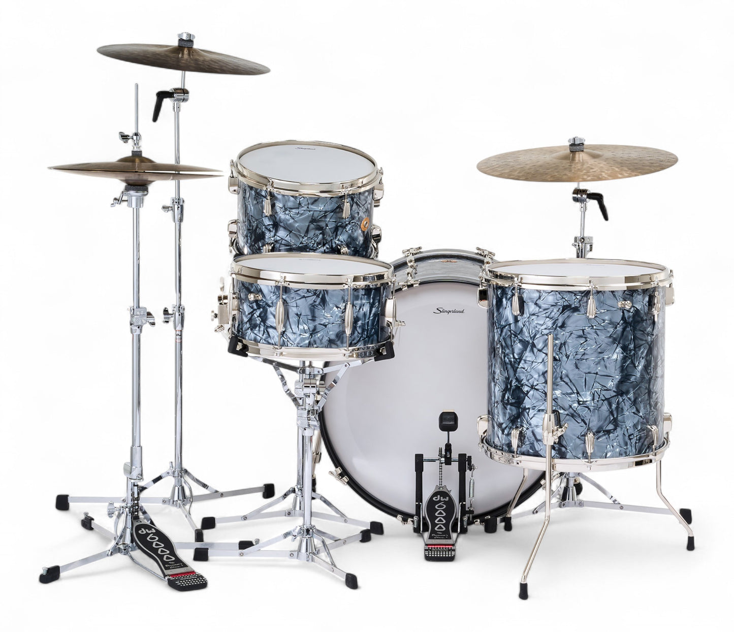 Slingerland Radio King 24" 4-Piece Shell Pack in Black Diamond Pearl 24/13/16/6.5sn