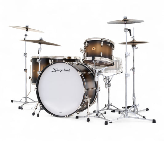 Slingerland Radio King 24" 4-Piece Shell Pack in Black & Gold Lacquer 24/13/16/18