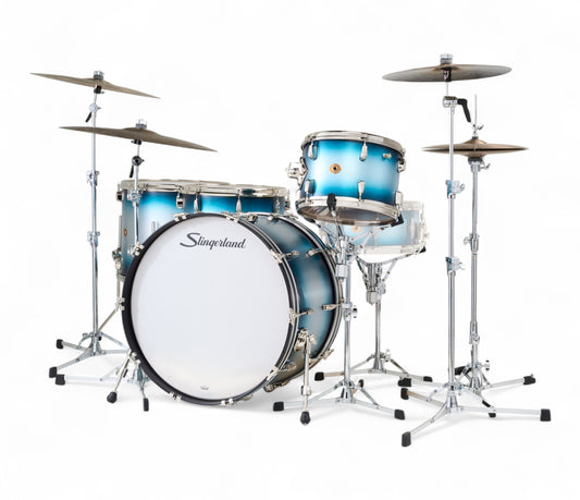 Slingerland Radio King 24" 4-Piece Shell Pack in Blue & Silver Lacquer 24/13/16/18