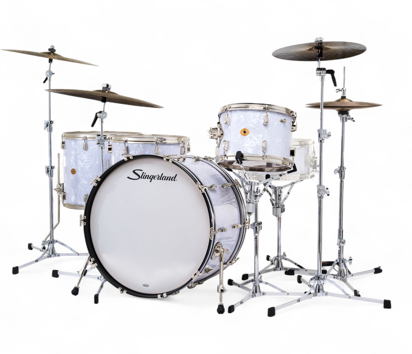 Slingerland Radio King 24" 4-Piece Shell Pack in White Marine Pearl 24/13/16/18