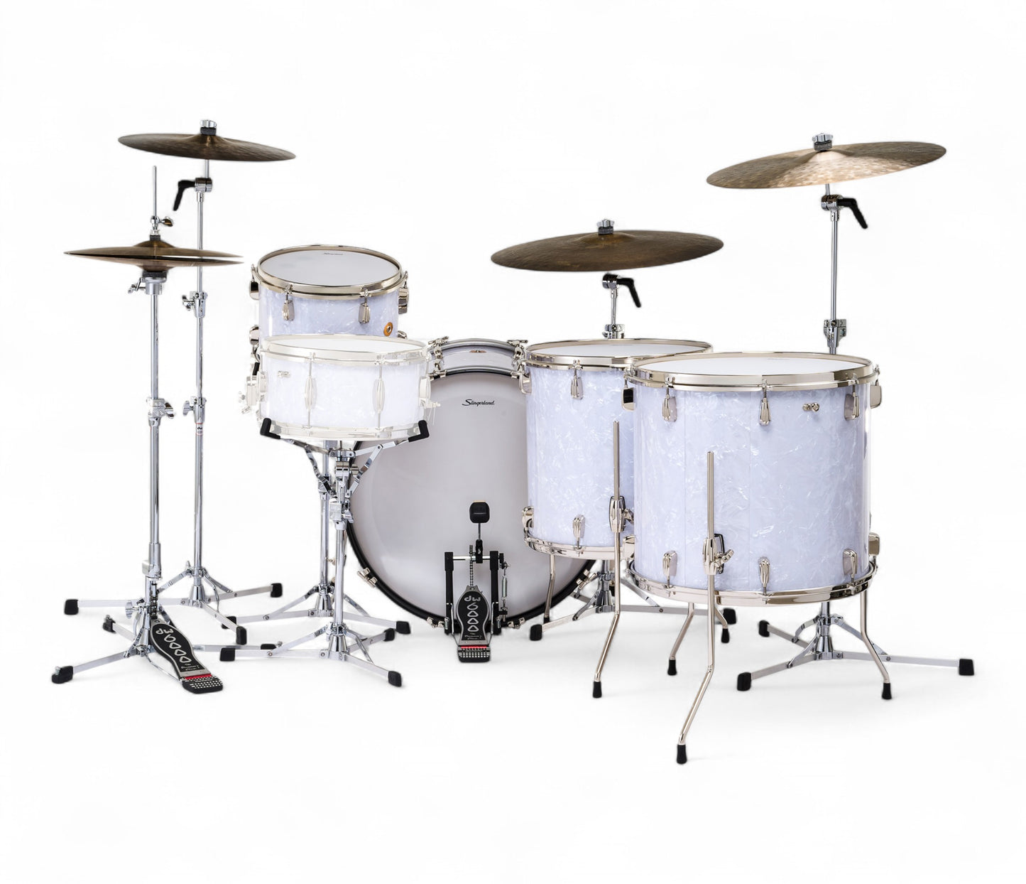 Slingerland Radio King 24" 4-Piece Shell Pack in White Marine Pearl 24/13/16/18