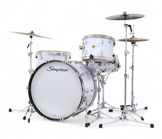 Slingerland Radio King 24" 4-Piece Shell Pack in White Marine Pearl 24/13/16/6.5sn