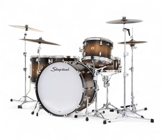 Slingerland Radio King 24" 5-Piece Shell Pack w/ Snare in Black & Gold Lacquer 24/13/16/18/6.5sn