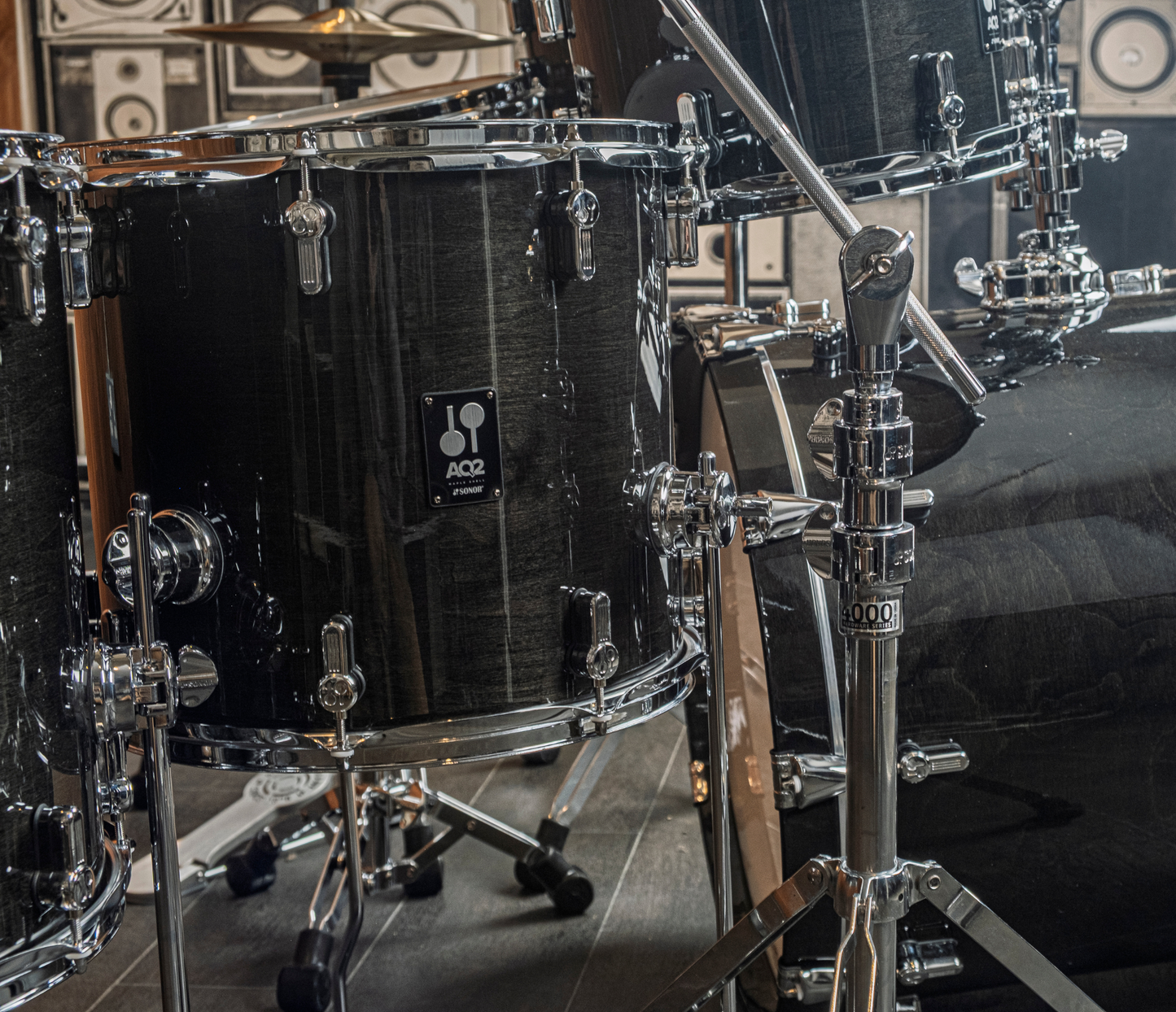 Sonor AQ2 7-Piece 22" Shell Pack in Transparent Satin Black