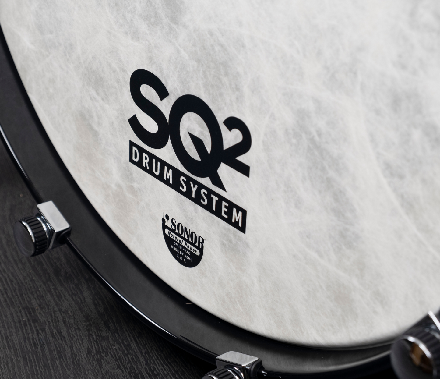 SONOR SQ2 22" 3-piece Shell Pack In Snow Tiger High Gloss with Black Burst