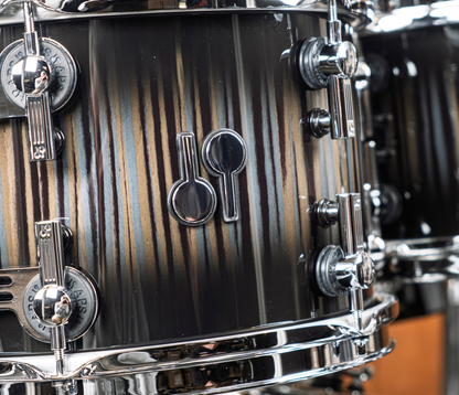 SONOR SQ2 22" 4-piece Shell Pack In Strata Wood High Gloss Black Burst