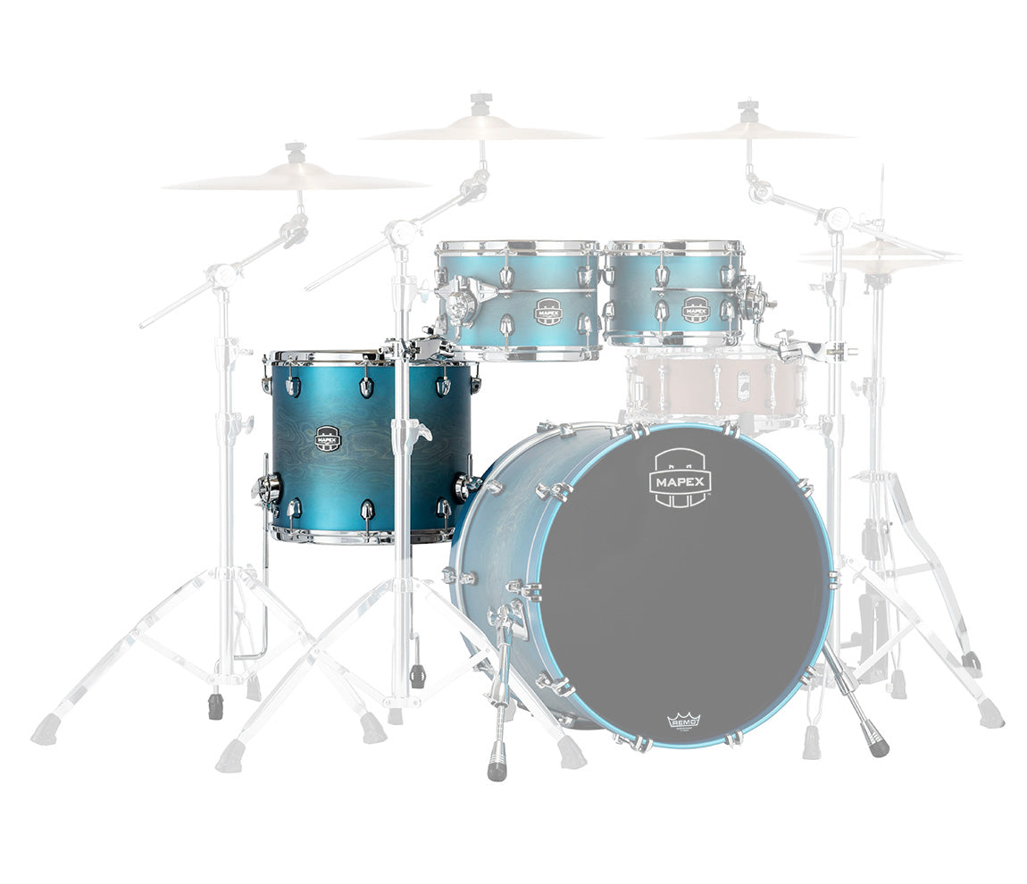 Mapex Saturn Evolution Birch Blend 14" x 14" Floor Tom In Exotic Azure Burst