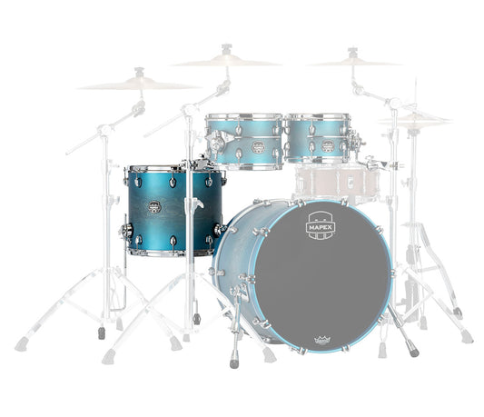 Mapex Saturn Evolution Maple Blend 14" x 14" Floor Tom In Exotic Azure Burst