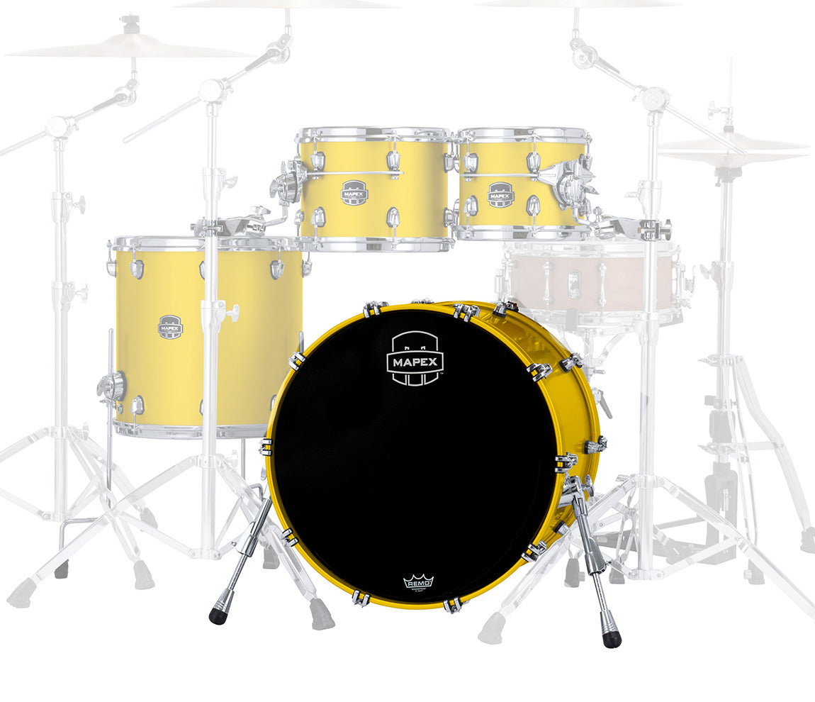 Mapex Saturn Evolution Birch Blend 22" x 18" Bass Drum (No Mount) In Tuscan Yellow