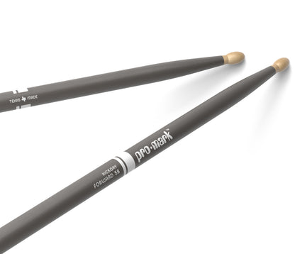 ProMark Classic Forward 5B Painted Gray Hickory Drumstick, Oval Wood Tip