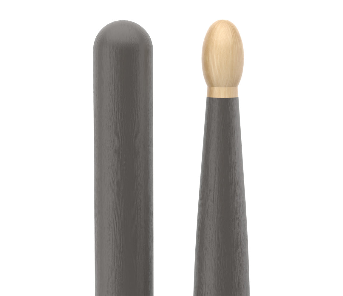 ProMark Classic Forward 5B Painted Gray Hickory Drumstick, Oval Wood Tip