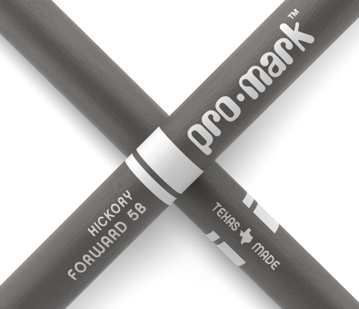 ProMark Classic Forward 5B Painted Gray Hickory Drumstick, Oval Wood Tip