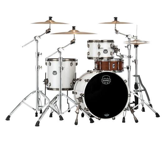 Mapex Saturn Evolution Hybrid Straight Ahead 3-Piece Shell Pack in Polar White