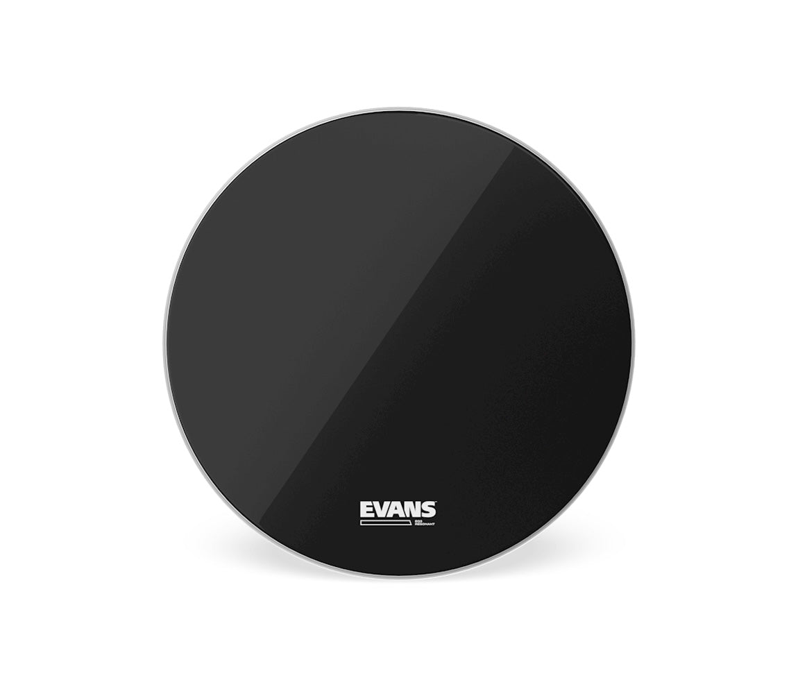 Evans EQ3 18" Black Bass Drum Head - No Port