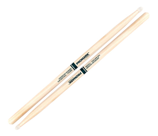 Promark 2B American Hickory with Natural Nylon Tip Drumsticks, Promark, Drumsticks, Hickory, 16" x 1.25", Accessories