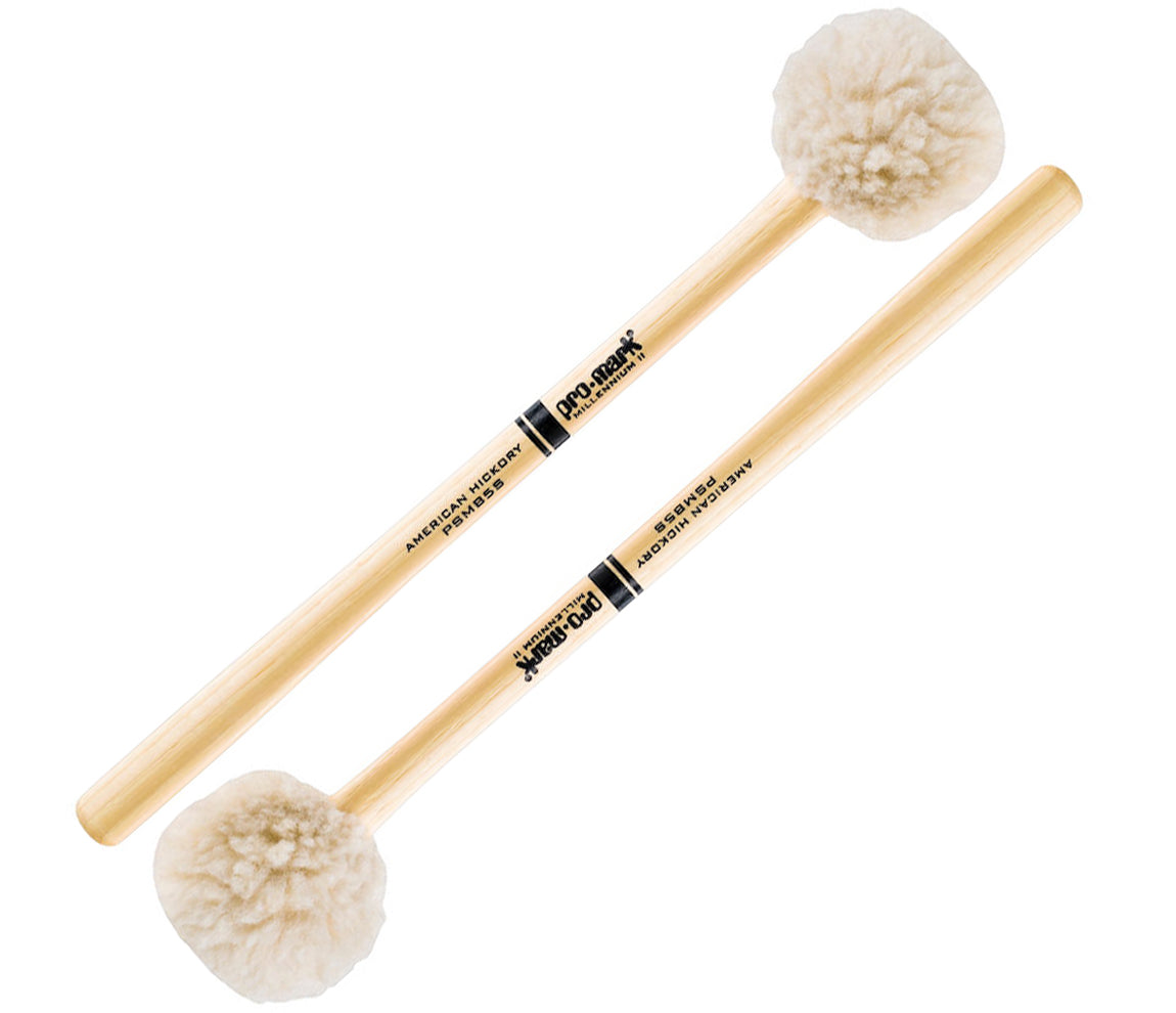 Promark Performer Series Soft Bass Drum Mallet PSMB5S, Promark, Drumsticks & Mallets, Mallets, Hickory, 14.75" x 3.5", Accessories