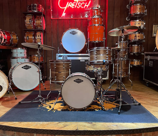 Craviotto USA Custom Walnut Shell Pack With Maple Inlays & Wood Hoops