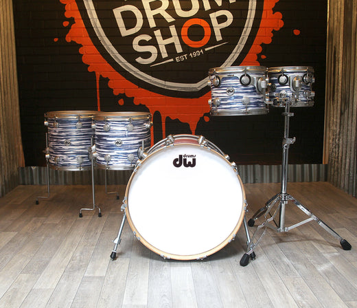 Pre-Loved DW Collectors Series 5-Piece Arctic Oyster Shell Pack, DW Drum Workshop, Pre-Loved Drum Kits, Arctic Oyster, 22