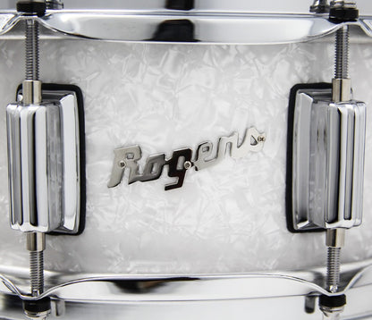 Rogers 14" x 5" Dyna-Sonic Beavertail Lugs Snare Drum - White Marine Pearl