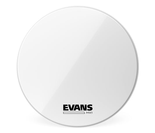 Evans MX1 22" White Marching Bass Drum Head