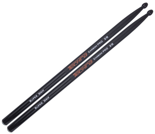 Techra Carbon Pro Super Grip 2B Drumsticks, Vendor: Techra, Type: Drumsticks, allproducts, Hero