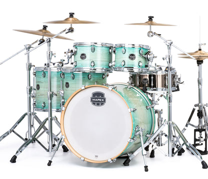 Mapex Armory Rock 6-Piece Shell Pack, Mapex, Drum Kits, Emerald Burst, Redwood Burst, Black Dawn, Ultramarine, 22" x 18" Bass Drum, 10" x 8" Tom, 12" x 9" Tom, 14" x 14" Floor Tom, 16" x 16" Floor Tom, 14" x 5.5" Snare Drum
