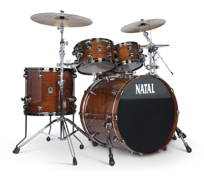 Natal 'The Originals' Walnut Traditional Jazz 18" Shell Pack in Natural Walnut w/ Brushed Nickel Hardware, Natal, Walnut, Drum Kit, 18/12/14