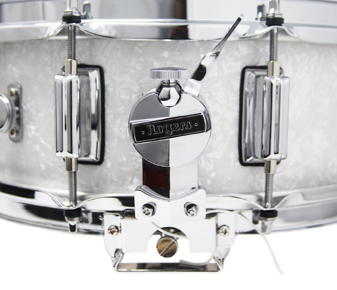 Rogers 14" x 5" Dyna-Sonic Beavertail Lugs Snare Drum - White Marine Pearl