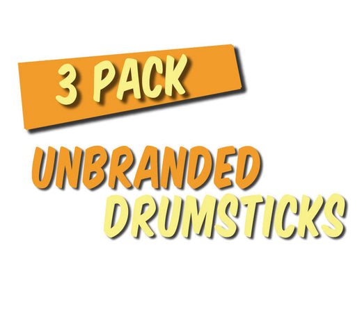 3 Pairs fo Budget Drumsticks Lucky Dip Drumsticks - No Logo